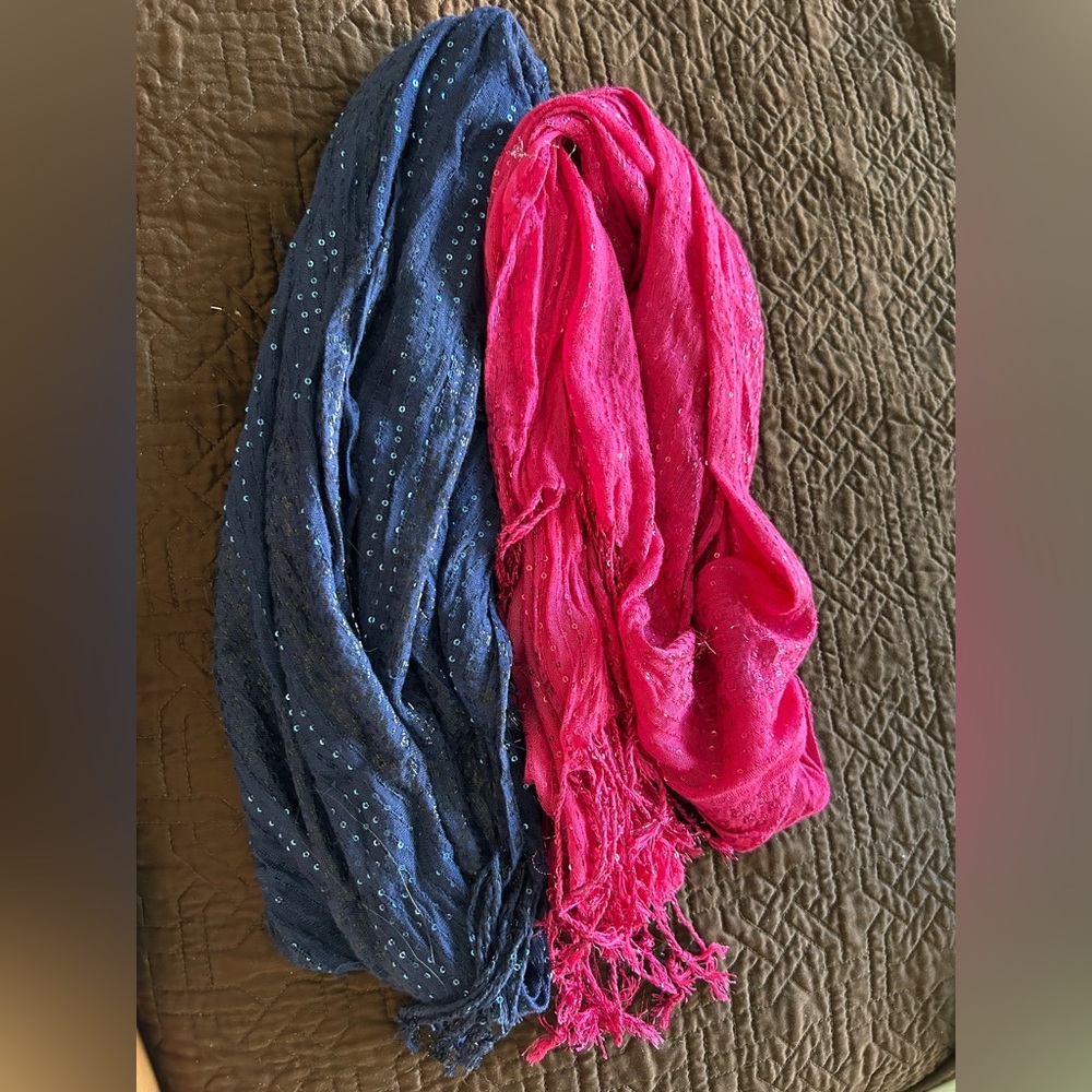 Justice Sparkle Sequin Scarves Set of 2
